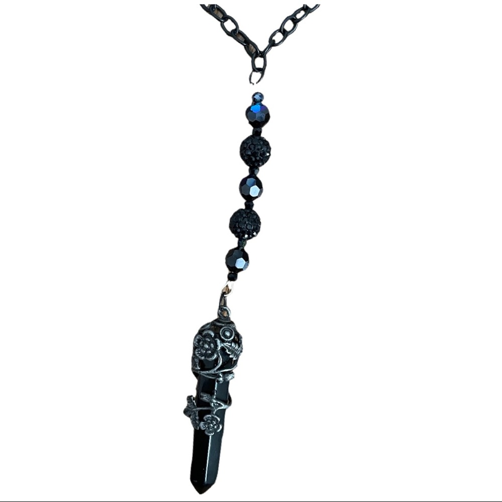 Gemstone Point Crystal Necklace - Picture 4 of 14